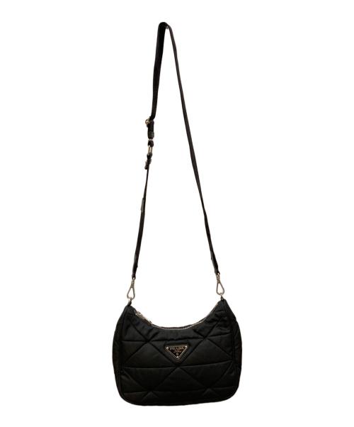 PRADA（プラダ）PRADA (プラダ) Re-Nylonパデッド ショルダーバッグ ブラックの古着・服飾アイテム