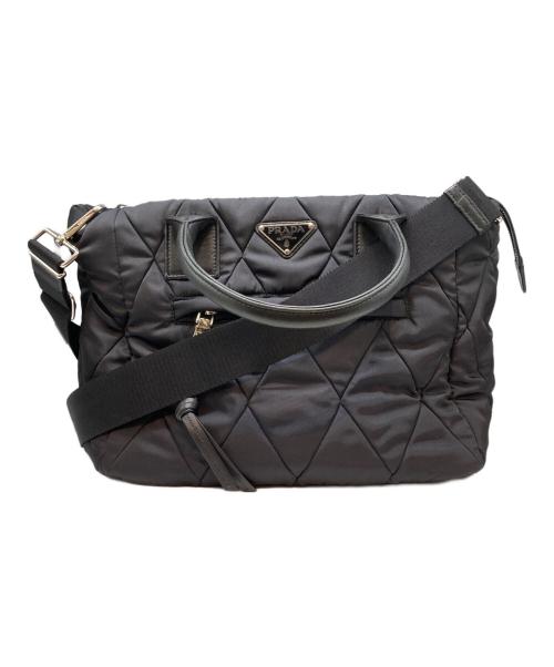 PRADA（プラダ）PRADA (プラダ) キルティングナイロントートバッグ ブラックの古着・服飾アイテム
