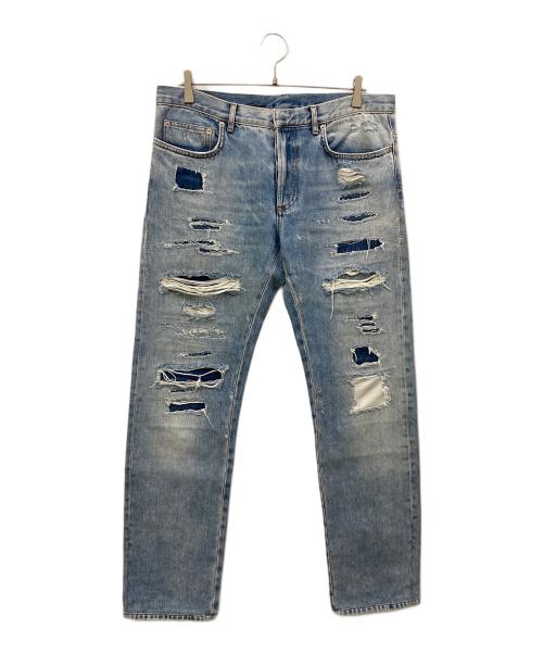 DIOR HOMME（ディオール オム）DIOR HOMME (ディオール オム) 14AW ダメージデニムパンツ ブルー サイズ:SIZE 33の古着・服飾アイテム