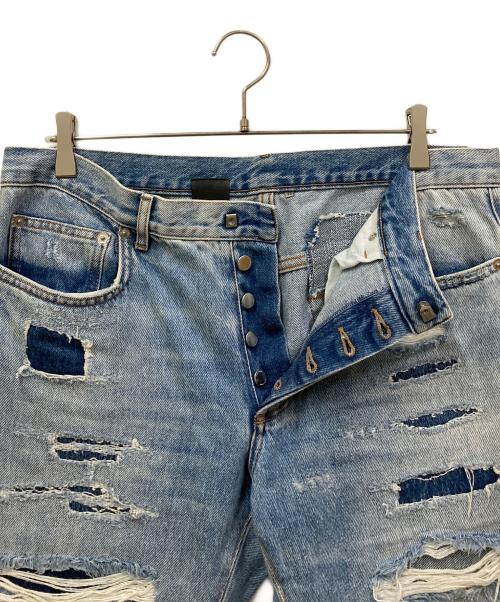 DIOR HOMME（ディオール オム）DIOR HOMME (ディオール オム) 14AW ダメージデニムパンツ ブルー サイズ:SIZE 33の古着・服飾アイテム