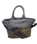 PRADAプラダ）の古着「レオパード柄トートバッグ」｜ブラック