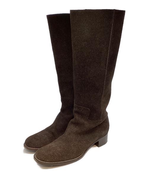 MIU MIU（ミュウミュウ）MIU MIU (ミュウミュウ) ロングブーツ ブラウン サイズ:SIZE 39の古着・服飾アイテム