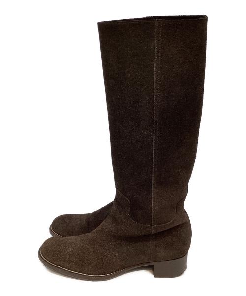 MIU MIU（ミュウミュウ）MIU MIU (ミュウミュウ) ロングブーツ ブラウン サイズ:SIZE 39の古着・服飾アイテム