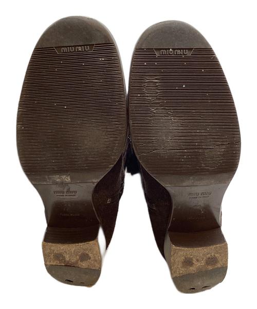 MIU MIU（ミュウミュウ）MIU MIU (ミュウミュウ) ロングブーツ ブラウン サイズ:SIZE 39の古着・服飾アイテム