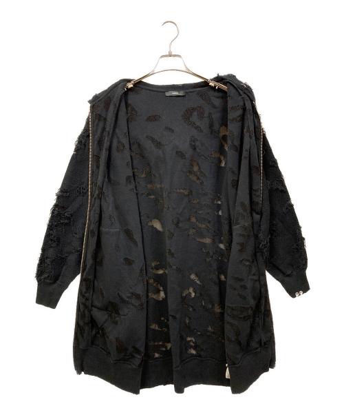 DIESEL（ディーゼル）DIESEL (ディーゼル) ロングジップパーカー ブラック サイズ:SIZE XSの古着・服飾アイテム