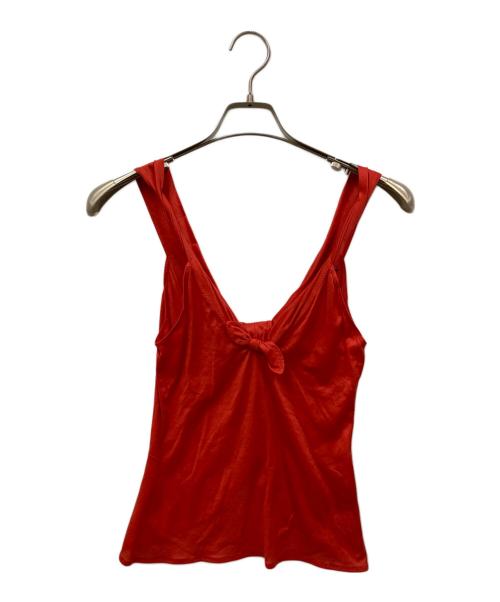 GUCCI（グッチ）GUCCI (グッチ) ノットデザイン キャミソール レッド サイズ:SIZE Sの古着・服飾アイテム