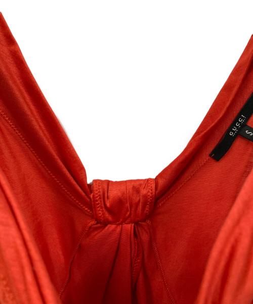 GUCCI（グッチ）GUCCI (グッチ) ノットデザイン キャミソール レッド サイズ:SIZE Sの古着・服飾アイテム