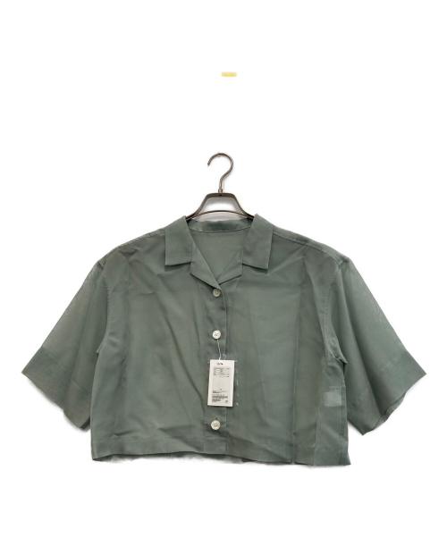 BEAUTY&YOUTH UNITED ARROWS（ビューティーアンドユースユナイテッドアローズ）BEAUTY&YOUTH UNITED ARROWS (ビューティーアンドユースユナイテッドアローズ) ポリエステルオーガンジー シャツ ライトグリーン サイズ:FREE 未使用品の古着・服飾アイテム