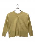 green label relaxingグリーンレーベルリラクシング）の古着「フォルム2WAYワイドニット」｜イエロー