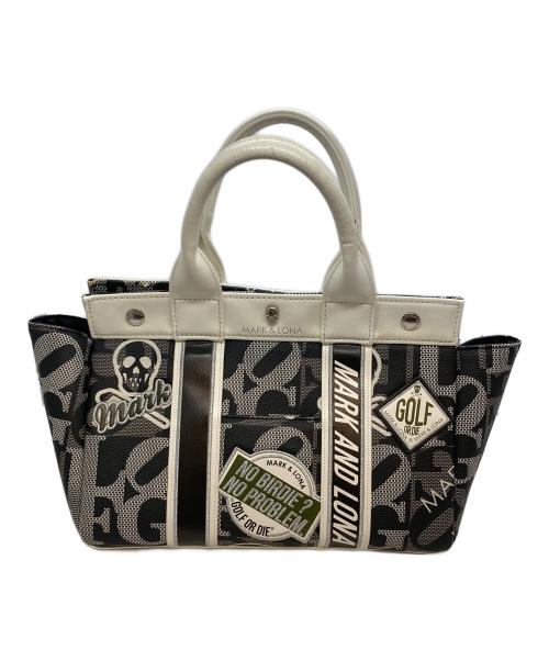 MARK&LONA（マークアンドロナ）MARK&LONA (マークアンドロナ) スカルハンドバッグ ホワイト×ブラックの古着・服飾アイテム