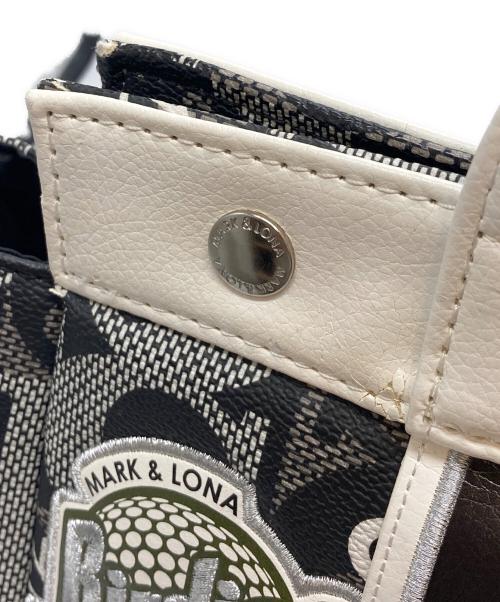 MARK&LONA（マークアンドロナ）MARK&LONA (マークアンドロナ) スカルハンドバッグ ホワイト×ブラックの古着・服飾アイテム