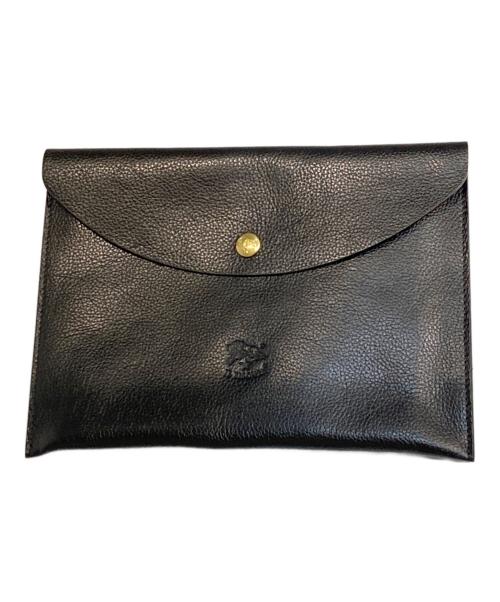 IL BISONTE（イル ビゾンテ）IL BISONTE (イル ビゾンテ) レザーポーチ ブラック サイズ:表記なしの古着・服飾アイテム