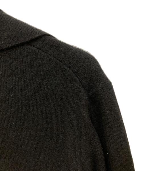 MIESROHE（ミースロエ）MIESROHE (ミースロエ) washableオープンカラーデザインカシミアニットカーデ ブラック サイズ:ONE SIZEの古着・服飾アイテム