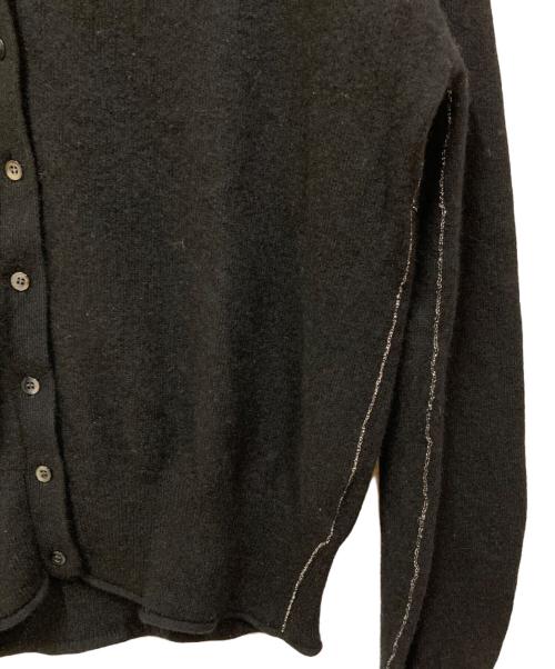 MIESROHE（ミースロエ）MIESROHE (ミースロエ) washableオープンカラーデザインカシミアニットカーデ ブラック サイズ:ONE SIZEの古着・服飾アイテム