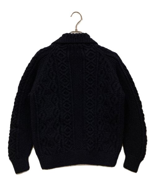 INVERALLAN（インバーアラン）INVERALLAN (インバーアラン) ケーブルニットカーディガン ネイビー サイズ:表記無しの古着・服飾アイテム
