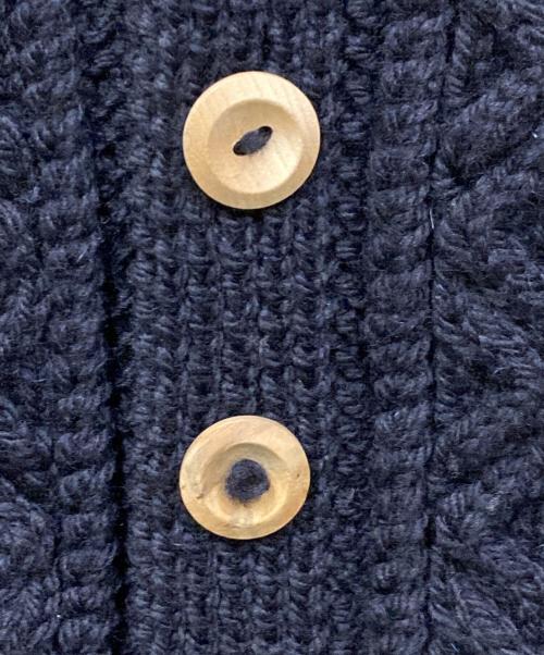 INVERALLAN（インバーアラン）INVERALLAN (インバーアラン) ケーブルニットカーディガン ネイビー サイズ:表記無しの古着・服飾アイテム