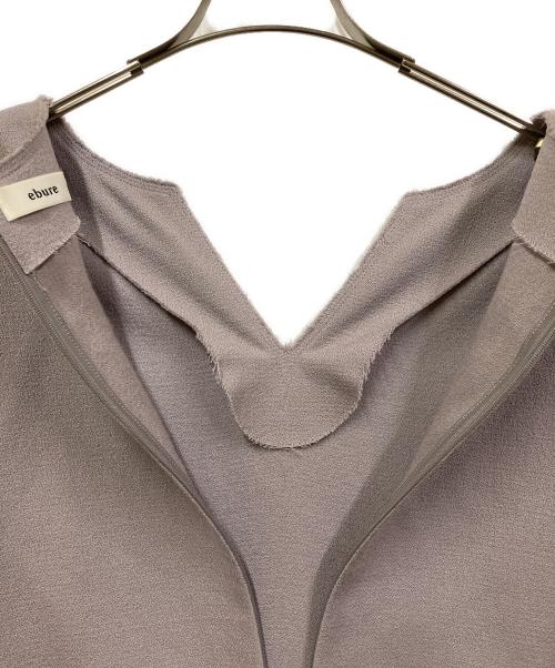 ebure（エブール）EBURE (エブール) ダブルジョーゼット ベルトマークワンピース パープル サイズ:SIZE 38の古着・服飾アイテム