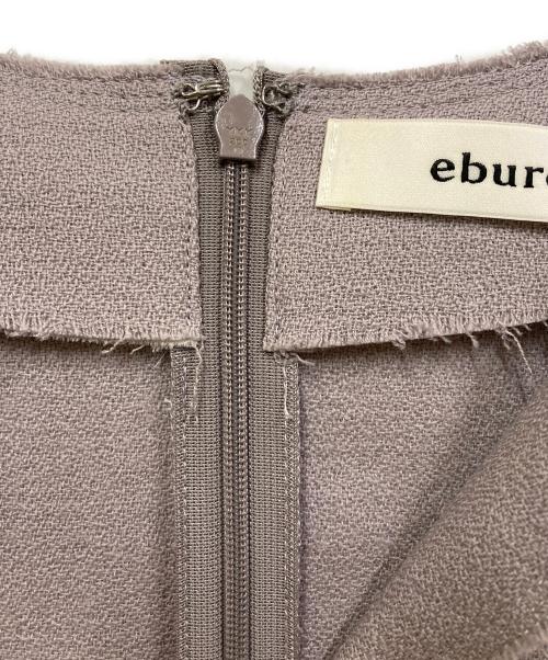 ebure（エブール）EBURE (エブール) ダブルジョーゼット ベルトマークワンピース パープル サイズ:SIZE 38の古着・服飾アイテム
