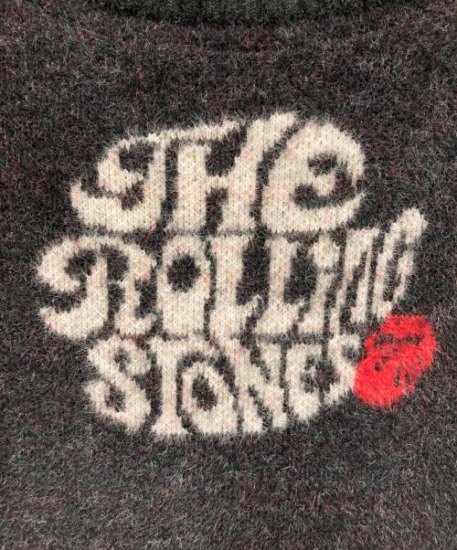 ROLLING STONES（ローリングストーンズ）ROLLING STONES (ローリングストーンズ) JACKROSE (ジャックローズ) シャギーニット ブラック サイズ:SIZE 3の古着・服飾アイテム