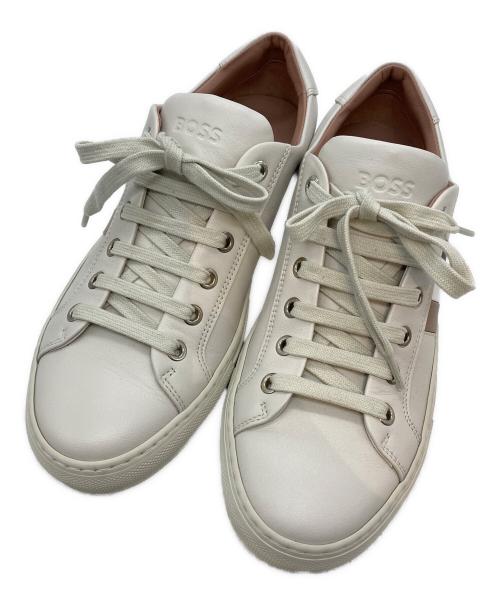 BOSS（ボス）BOSS (ボス) シグネチャーストライプスニーカー ベージュ サイズ:SIZE 39の古着・服飾アイテム