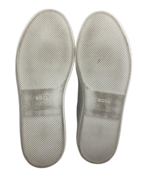 BOSS（ボス）BOSS (ボス) シグネチャーストライプスニーカー ベージュ サイズ:SIZE 39の古着・服飾アイテム