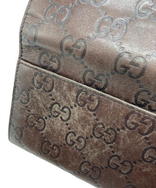 GUCCI（グッチ）GUCCI (グッチ) グッチシマレザーウォレット ブラウン サイズ:表記なしの古着・服飾アイテム