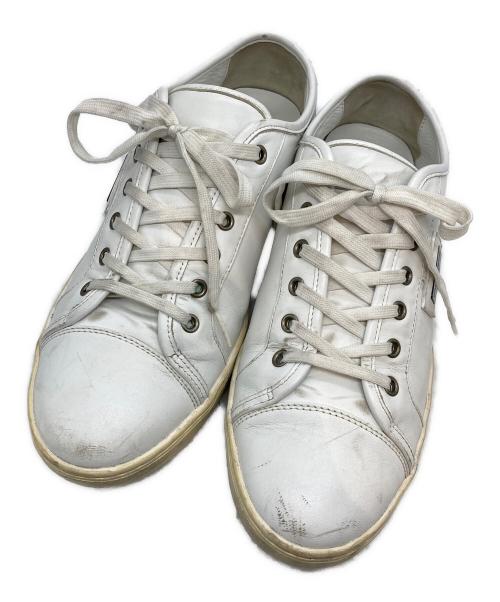 DOLCE & GABBANA（ドルチェ＆ガッバーナ）DOLCE & GABBANA (ドルチェ＆ガッバーナ) レザースニーカー ホワイト サイズ:SIZE 8.5の古着・服飾アイテム