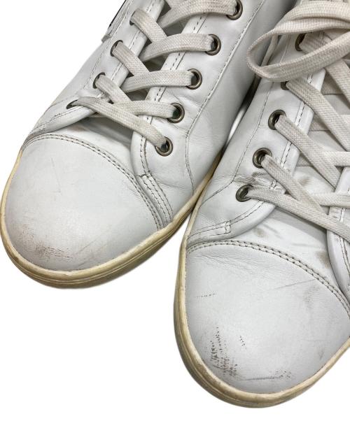 DOLCE & GABBANA（ドルチェ＆ガッバーナ）DOLCE & GABBANA (ドルチェ＆ガッバーナ) レザースニーカー ホワイト サイズ:SIZE 8.5の古着・服飾アイテム