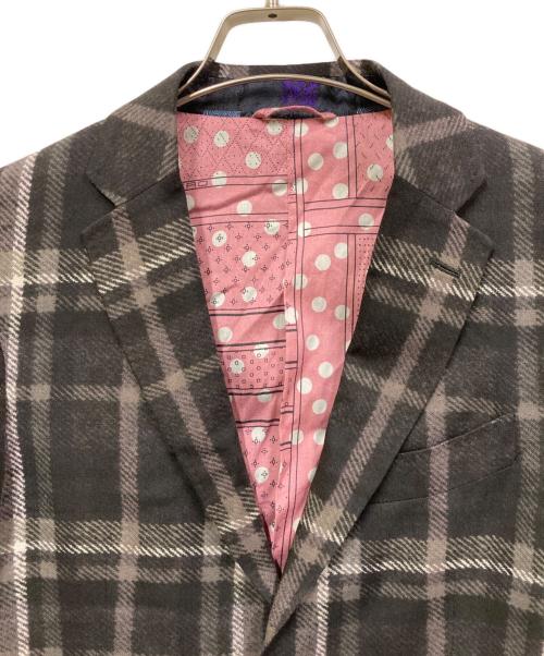 ETRO（エトロ）ETRO (エトロ) チェックテーラードジャケット ブラック サイズ:SIZE 48の古着・服飾アイテム