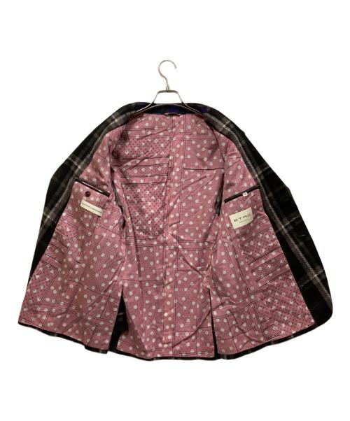 ETRO（エトロ）ETRO (エトロ) チェックテーラードジャケット ブラック サイズ:SIZE 48の古着・服飾アイテム