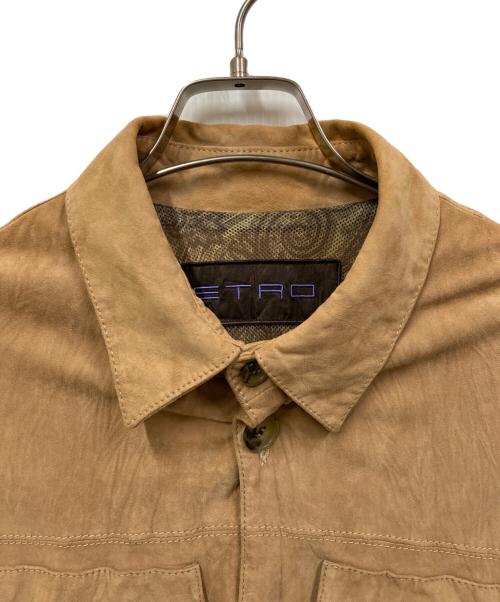 ETRO（エトロ）ETRO (エトロ) ゴートレザージャケット ベージュ サイズ:SIZE Mの古着・服飾アイテム