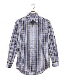 ETRO（エトロ）の古着「チェックシャツ」｜ブルー