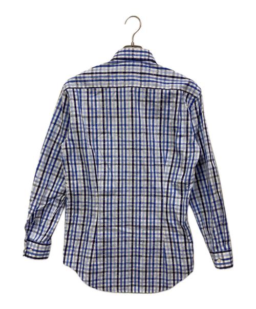 ETRO（エトロ）ETRO (エトロ) チェックシャツ ブルー サイズ:表記なしの古着・服飾アイテム