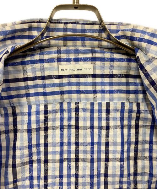 ETRO（エトロ）ETRO (エトロ) チェックシャツ ブルー サイズ:表記なしの古着・服飾アイテム