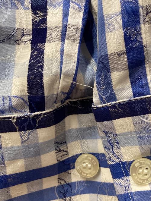 ETRO（エトロ）ETRO (エトロ) チェックシャツ ブルー サイズ:表記なしの古着・服飾アイテム