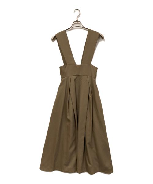 JENNE（ジェンヌ）JENNE (ジェンヌ) フレアタックジャンパードレス カーキ サイズ:SIZE Mの古着・服飾アイテム