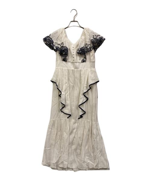 HER LIP TO（ハーリップトゥ）Her lip to (ハーリップトゥ) Angel Sleeve Dress ホワイト サイズ:SIZE Mの古着・服飾アイテム