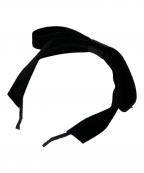 HER LIP TOハーリップトゥ）の古着「Velour Ribbon Headband」｜ブラック
