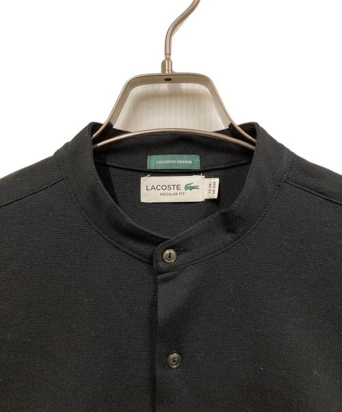 LACOSTE（ラコステ）LACOSTE (ラコステ) バンドカラーオープンシャツ ブラック サイズ:SIZE Mの古着・服飾アイテム