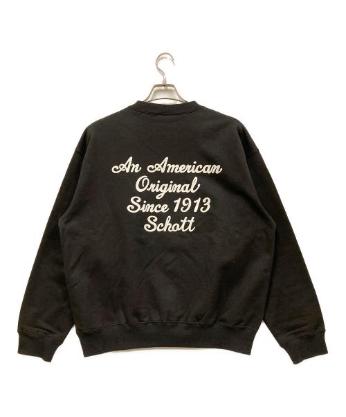 Schott（ショット）Schott (ショット) バックプリントスウェット ブラック サイズ:SIZE Lの古着・服飾アイテム