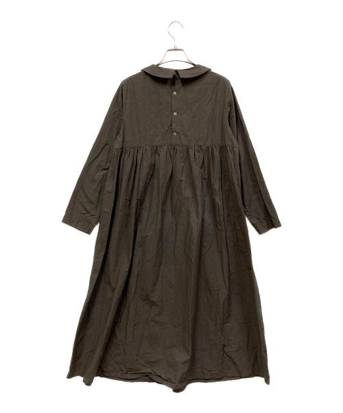 bulle de savon（ビュル デ サボン）bulle de savon (ビュル デ サボン) 細コール 丸襟ワンピース チャコールグレー サイズ:SIZE Freeの古着・服飾アイテム