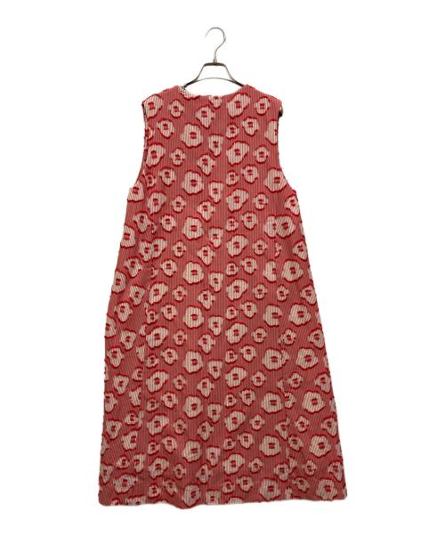 bulle de savon（ビュル デ サボン）bulle de savon (ビュル デ サボン) hana×stripe V neck ワンピース レッド サイズ:SIZE Freeの古着・服飾アイテム