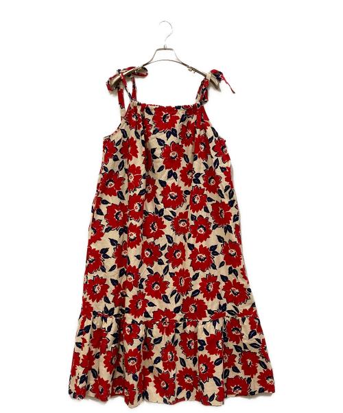 Dot and Stripes CHILD WOMAN（ドットアンドストライプス チャイルドウーマン）Dot and Stripes CHILD WOMAN (ドットアンドストライプス チャイルドウーマン) コットン/リネン キャンバスフラワー キャミワンピース レッド サイズ:SIZE Free 未使用品の古着・服飾アイテム