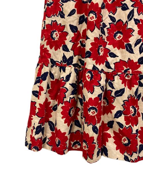 Dot and Stripes CHILD WOMAN（ドットアンドストライプス チャイルドウーマン）Dot and Stripes CHILD WOMAN (ドットアンドストライプス チャイルドウーマン) コットン/リネン キャンバスフラワー キャミワンピース レッド サイズ:SIZE Free 未使用品の古着・服飾アイテム