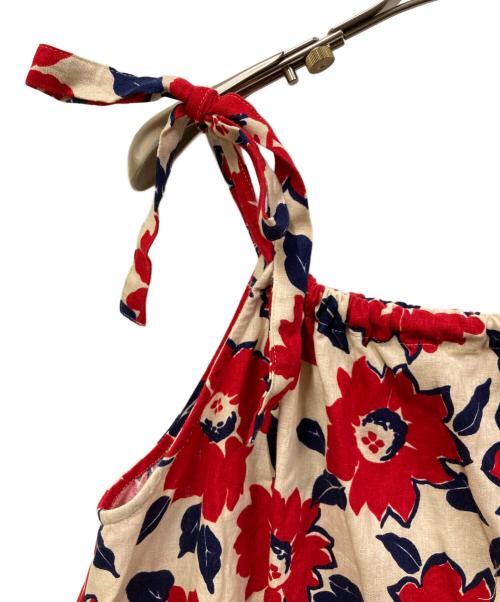 Dot and Stripes CHILD WOMAN（ドットアンドストライプス チャイルドウーマン）Dot and Stripes CHILD WOMAN (ドットアンドストライプス チャイルドウーマン) コットン/リネン キャンバスフラワー キャミワンピース レッド サイズ:SIZE Free 未使用品の古着・服飾アイテム