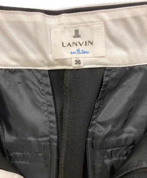 LANVIN en Bleu（ランバンオンブルー）LANVIN en Bleu (ランバンオンブルー) ウールツイルスリットフレアパンツ ブラック サイズ:SIZE 36の古着・服飾アイテム