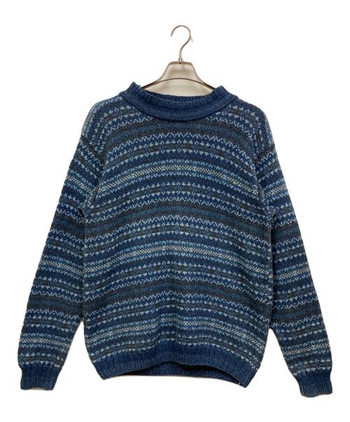 original Blues（オリジナルブルース）original Blues (オリジナルブルース) インディゴ染コットンニット ブルー サイズ:Mの古着・服飾アイテム
