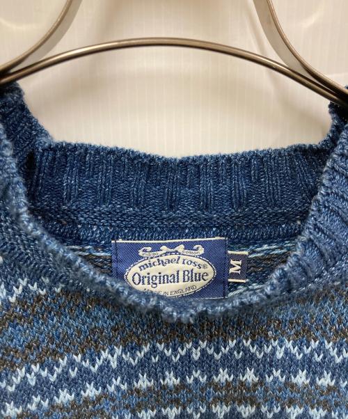 original Blues（オリジナルブルース）original Blues (オリジナルブルース) インディゴ染コットンニット ブルー サイズ:Mの古着・服飾アイテム