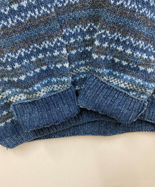 original Blues（オリジナルブルース）original Blues (オリジナルブルース) インディゴ染コットンニット ブルー サイズ:Mの古着・服飾アイテム