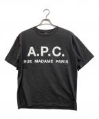A.P.C.アーペーセー）の古着「ロゴプリントTシャツ」｜ブラック